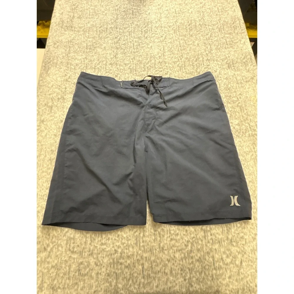Hurley Mens Navy Blue 21‎ Inch Outseam Board Shorts Size 40 Swim Trunks